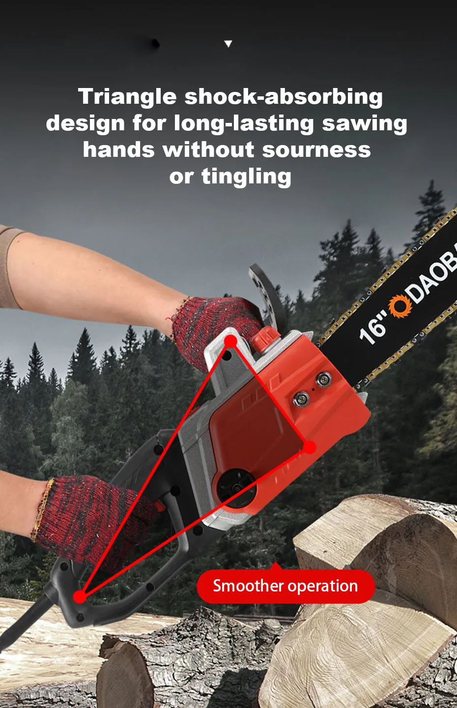 Handheld Electric Chain Saw Felling Saw Mini Chain Saw Tree Saw Powerful Electri