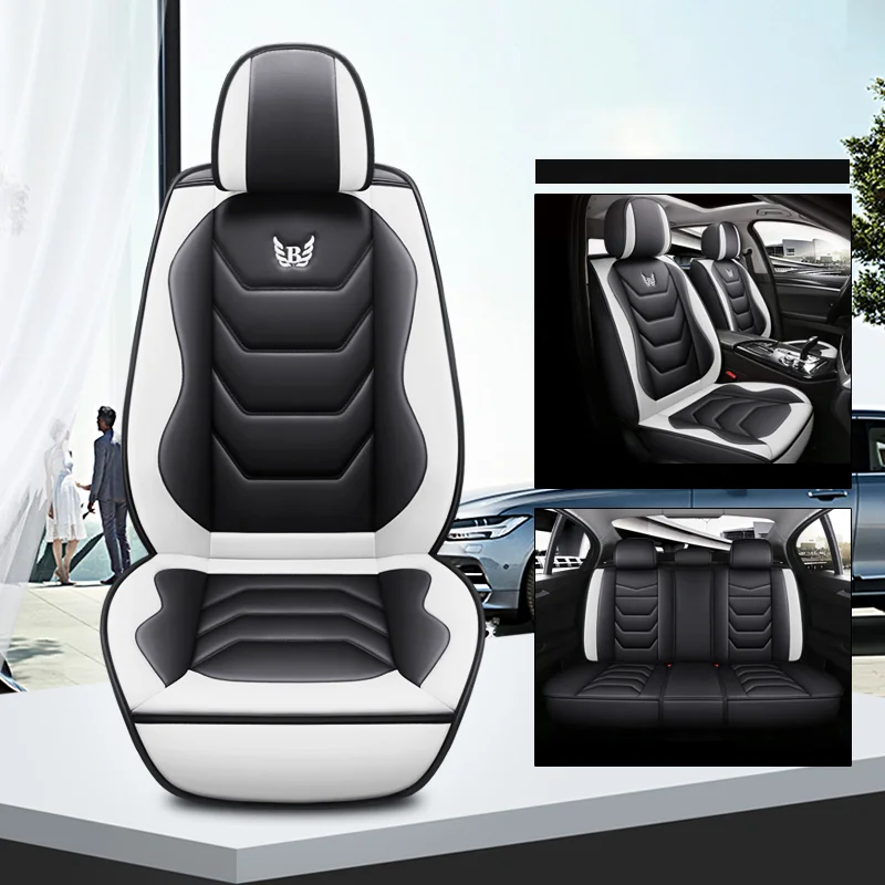 

Universal Car Seat Covers For Nissan Kicks Navara D40 Qashqai j10 Versa Juke Kia Soul Carens RIO 3 4 Full Set Auto Accessories