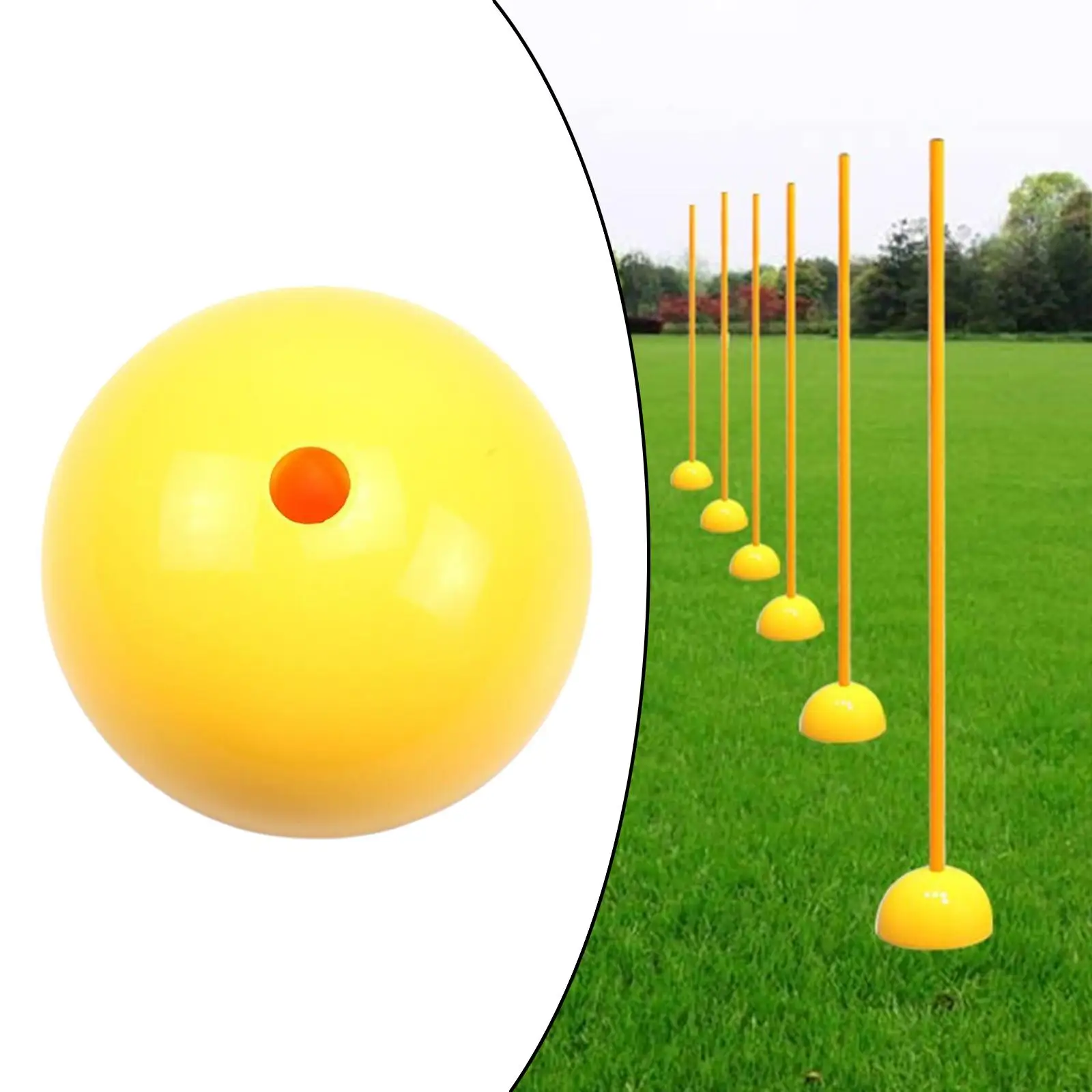 thumbnail image 1 of Postes de señalización para entrenamiento de fútbol, marcadores de entrenamiento, postes de señalización para fútbol, 50 cm/por PVC, para entrenamiento físico y deportes, 1 of 5
