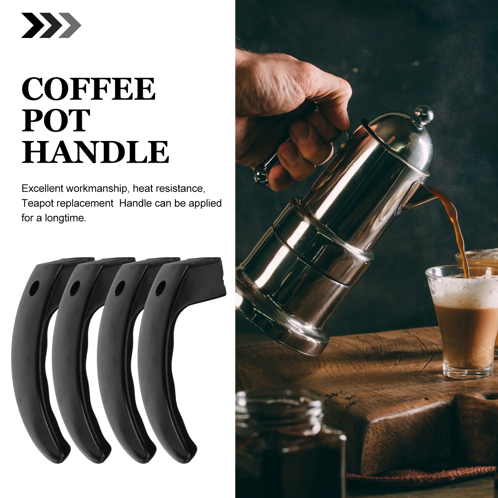 4 Pcs Anti Scald Handle Teapot Replacement Kettle Parts Cookware Accessories Coffee Pot Handle Water Pot