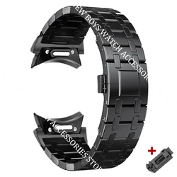 Luxury Quick Fit Stainless Steel Watch Strap - No Gap Design - Galaxy 6 40mm 44mm (Black)