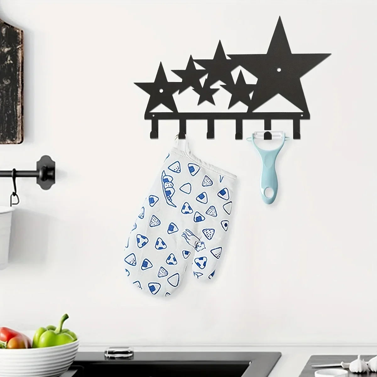 

metal ironCIFBUY Metal Creative Star Key Hooks, Household Multi-Purpose Clothes Bag Key Hanger, Halloween Christmas Living Room