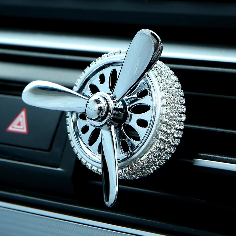

Creative Diamond Rotatable Air Force Car Perfume Solid Air Outlet Vent Clip Decoration Auto Conditioner Air Freshener Accessorie