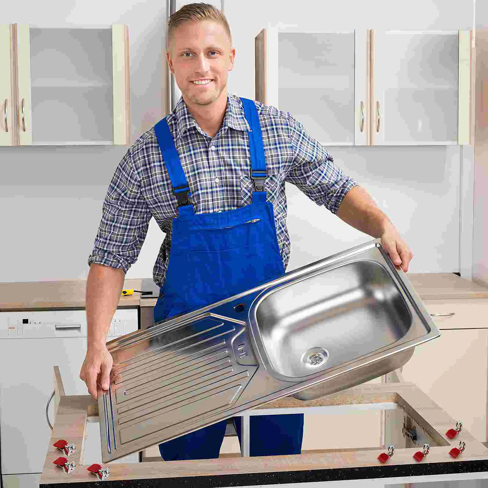 Sink Clips Clip Mounting Kitchen Fixed Installation Clamps Undermount Bracket Clamp Washbasin Accessories Support Refinishing