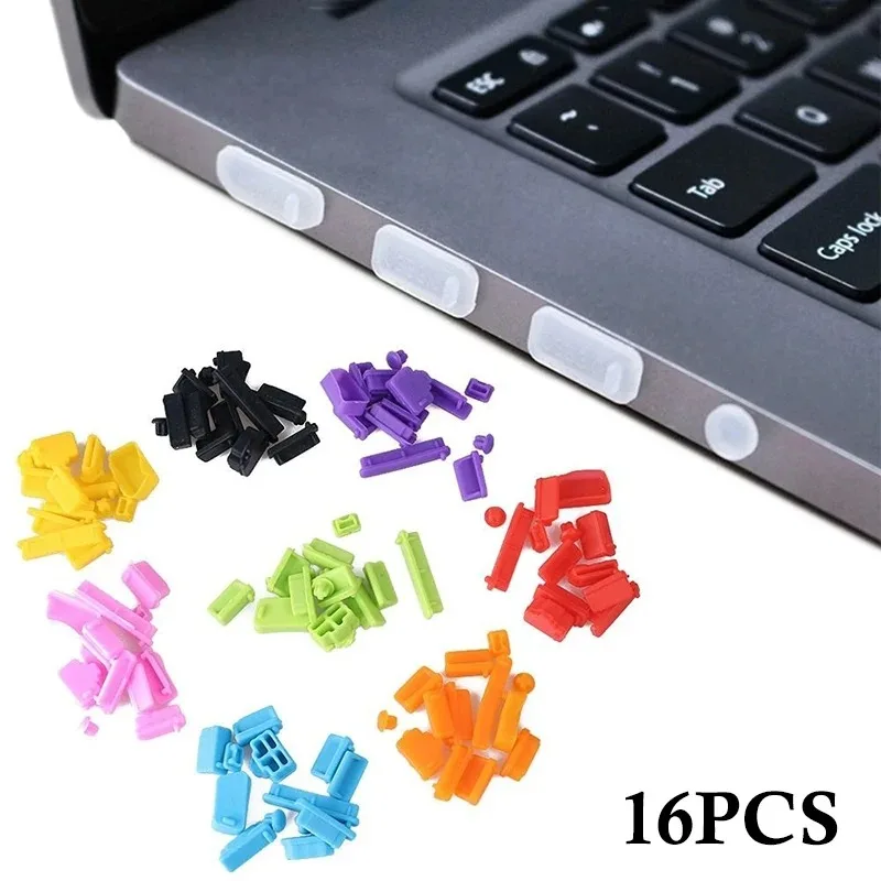 Universal Laptop Dustproof Plug Set - 16 Protective Anti-Dust Stoppers