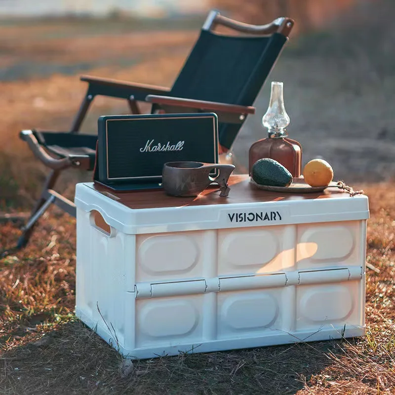 Outdoor Camping Storage Box Foldable Car Trunk Storage Box Organizer Multifunctional Wild Dining Table Garden Carts