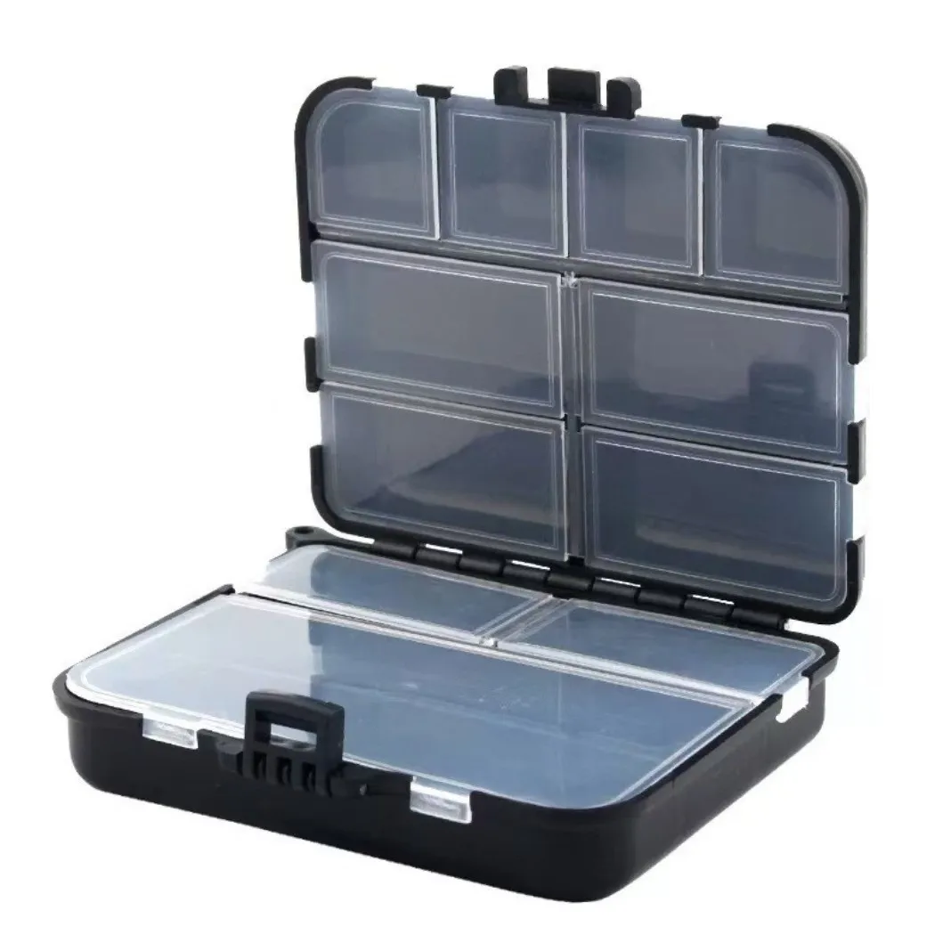 Boîte de rangement pêche double face pour accessoires, hameçons et appâts carpe