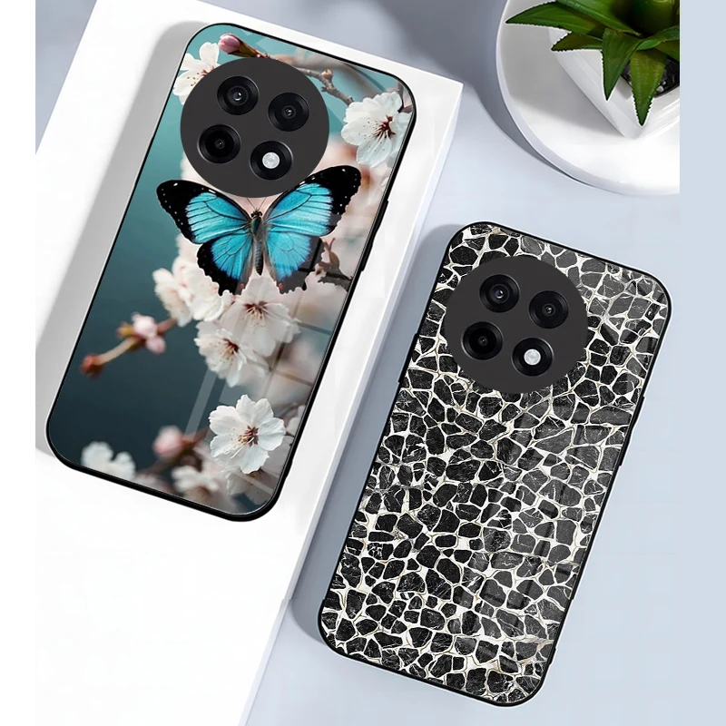 Tempered Glass Shockproof Protective Case with Hard PC Cover