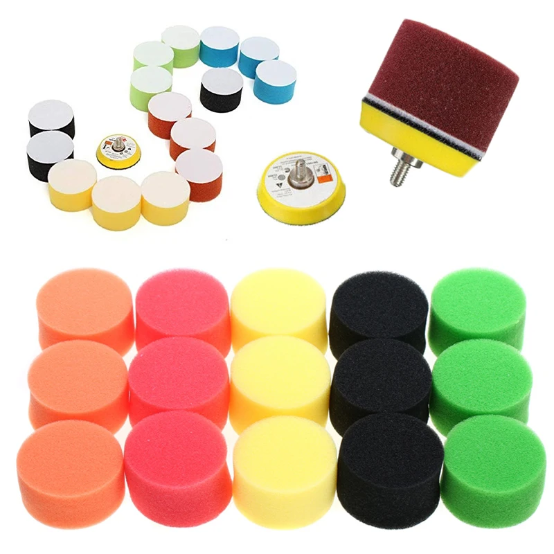 Car Polishing Pad,Car Polisher,Car Polish Pad,Car Polishing Sponge,Polishing Sponge Set,Polishing Wheel Disc,Polishing Wheel Kit 16Pcs/Set Car Polishing Pad 2 Inch 50mm Polishing Circle ing Waxing Pad Tool Polishings Disc Kit Car Polisher Cleaning Tools