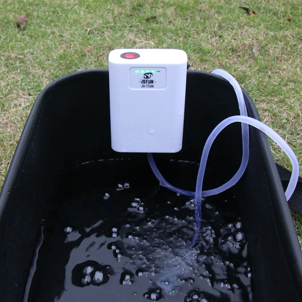 JSFUN Rechargeable Aquarium Air Pump Oxygen Portable Outdoor Fishing