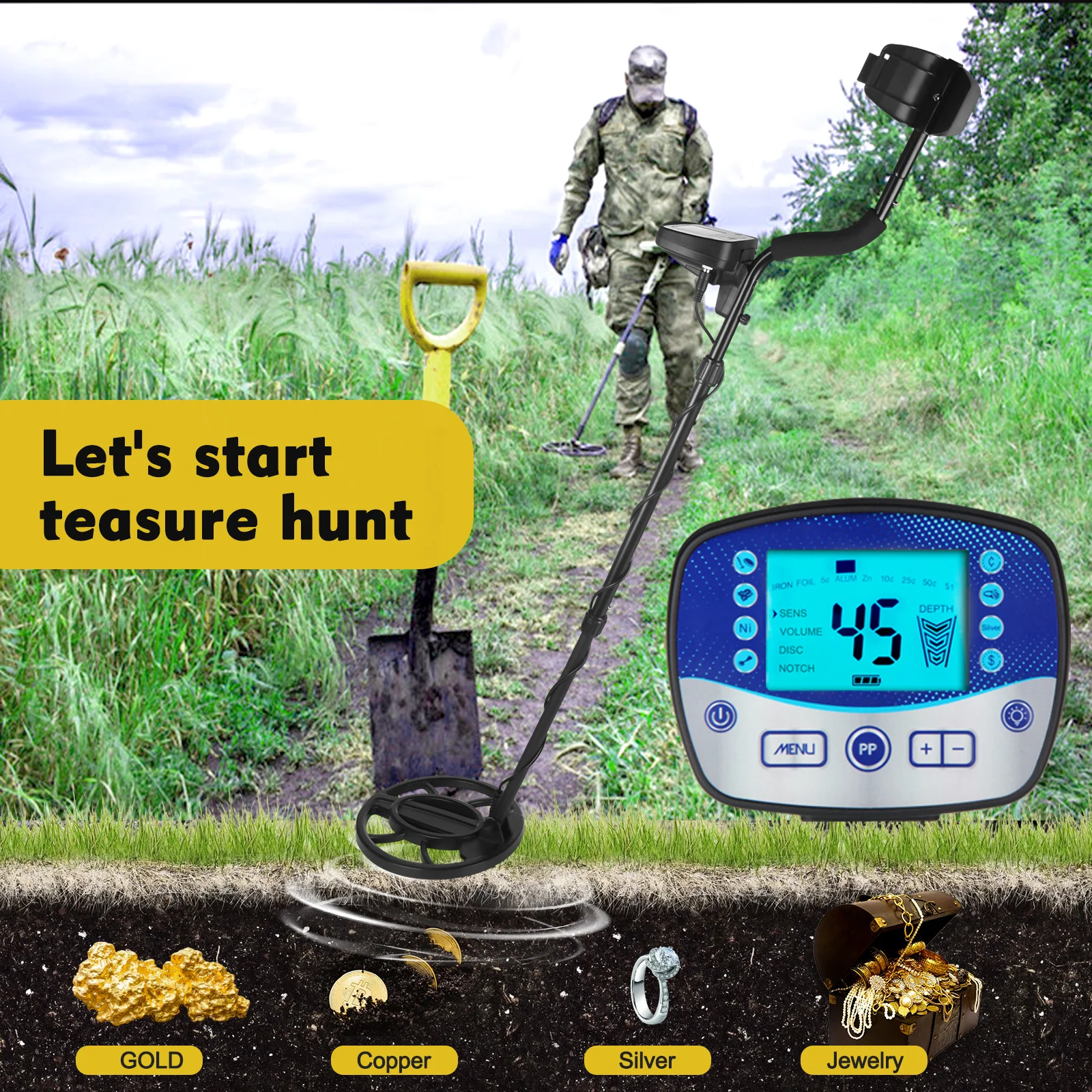 Tianxun T11 Professional Metal Detector Underground Depth 2.5m Scanner