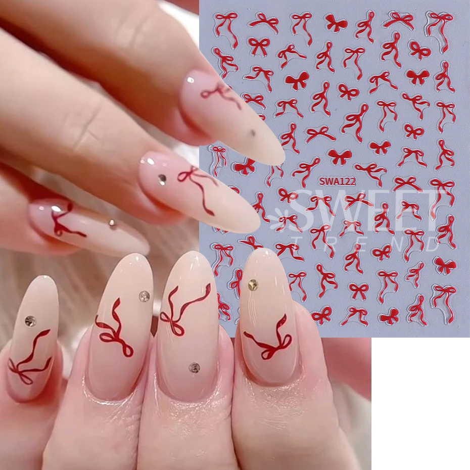 Bowknot Nail Stickers Packaged