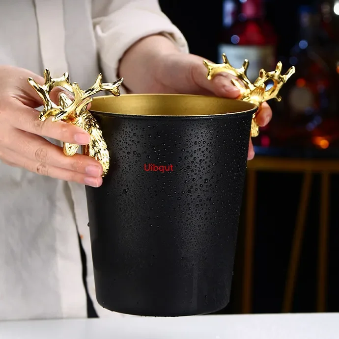 Ice Bucket Cooler for Wine Beer Cocktail Stainless Steel
