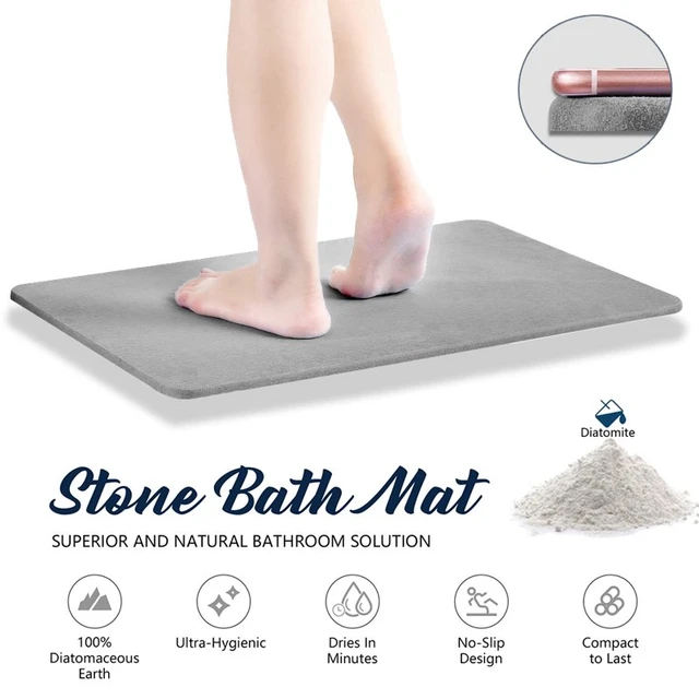 24 x 16 Diatom Mud Super Absorbent Quick-Dry Floor Mat Non-Slip Bath Mat