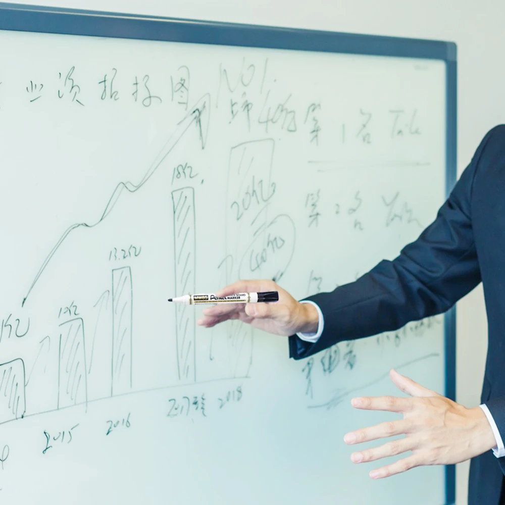 일본 펜텔 화이트보드 마커 펜 MW85 대용량 방수 쉽게 닦을 수 있는 흔적 없는 형광펜 교사 교실 용품