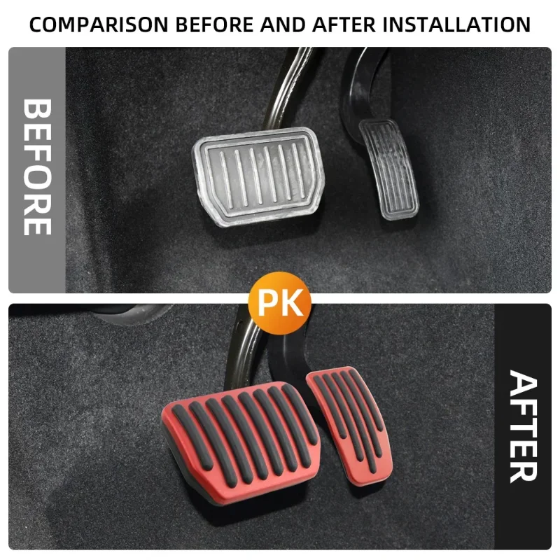 Foot Pedals Cover Anti-Slip Car Foot Pedal Brake Gas Pedal For Tesla Model 3/Y 2017 -