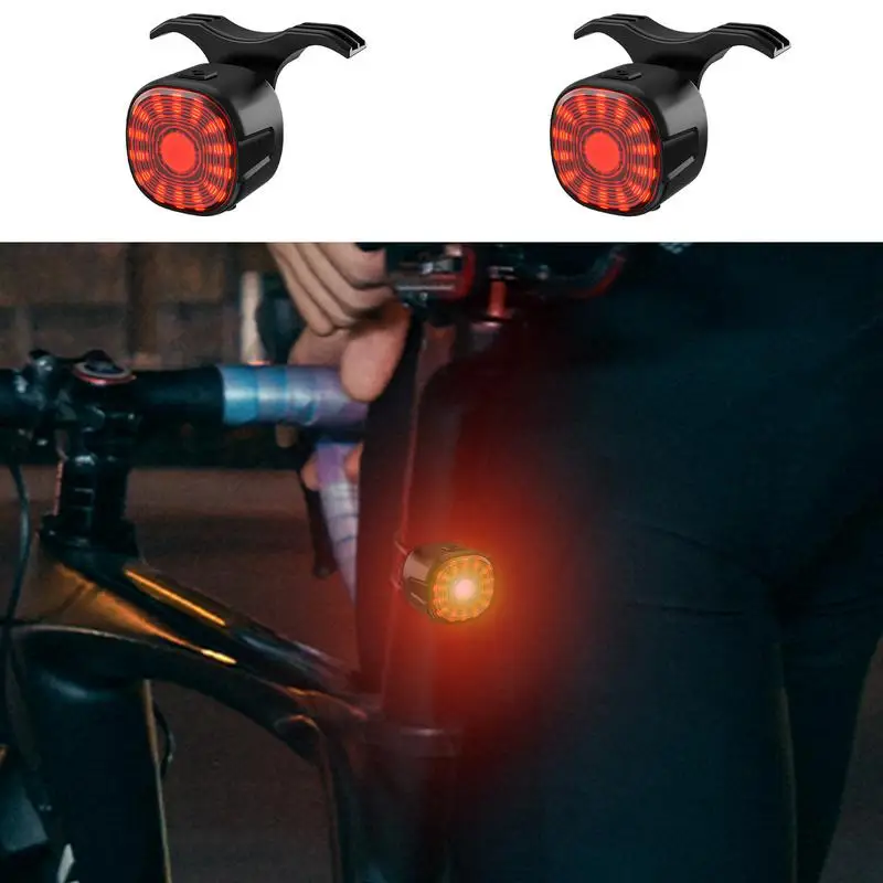 

Motorcycle LED Tail Light Rear Brake Lamp USB Rechargeable 6 Light Mode Options Precise Brake Sensing Flashing Bike Light