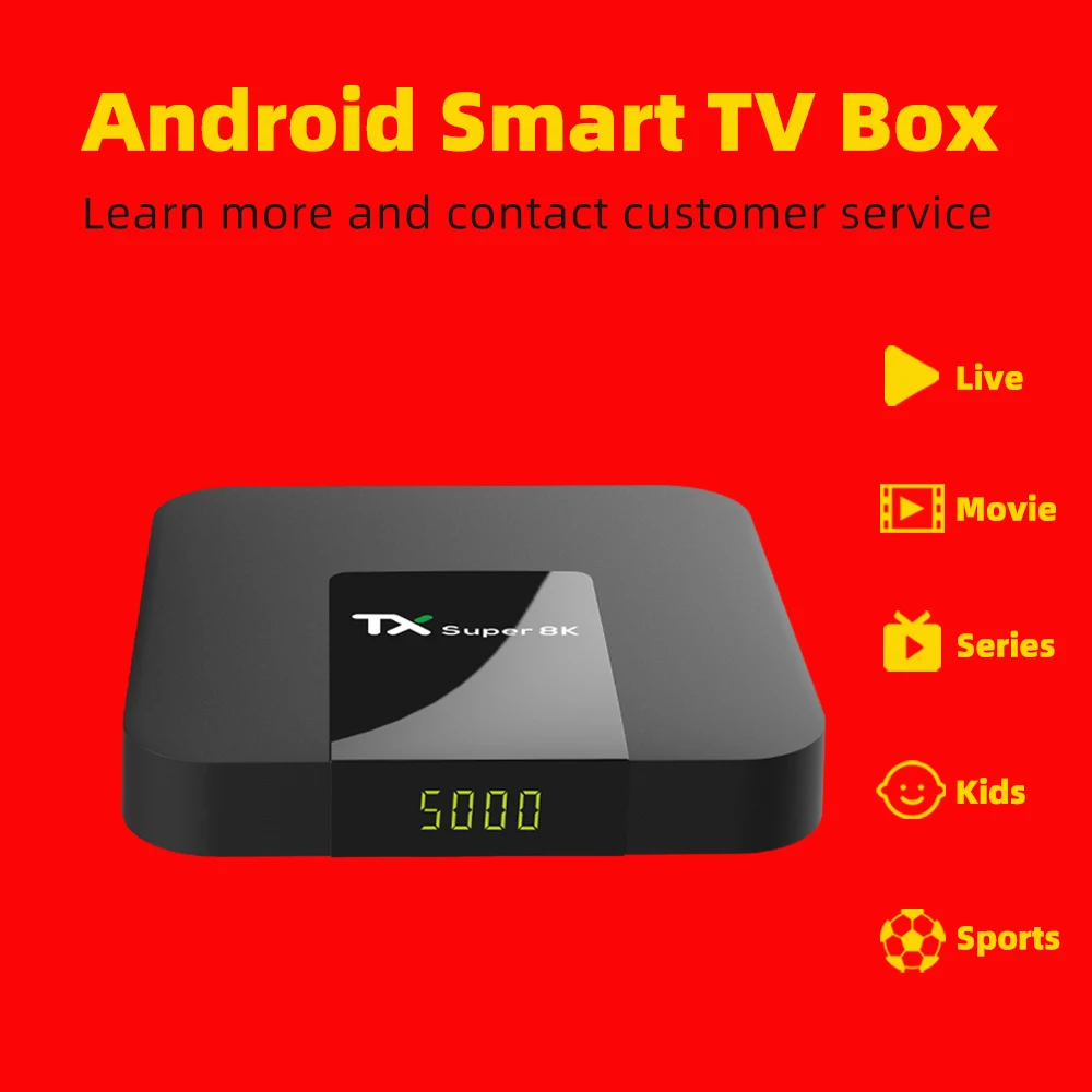 Hot selling Super Smart TV Box TX Super 8K Android 11 TV box Global Market Media Player Shows 2GB 16GB Wifi Set Top Box