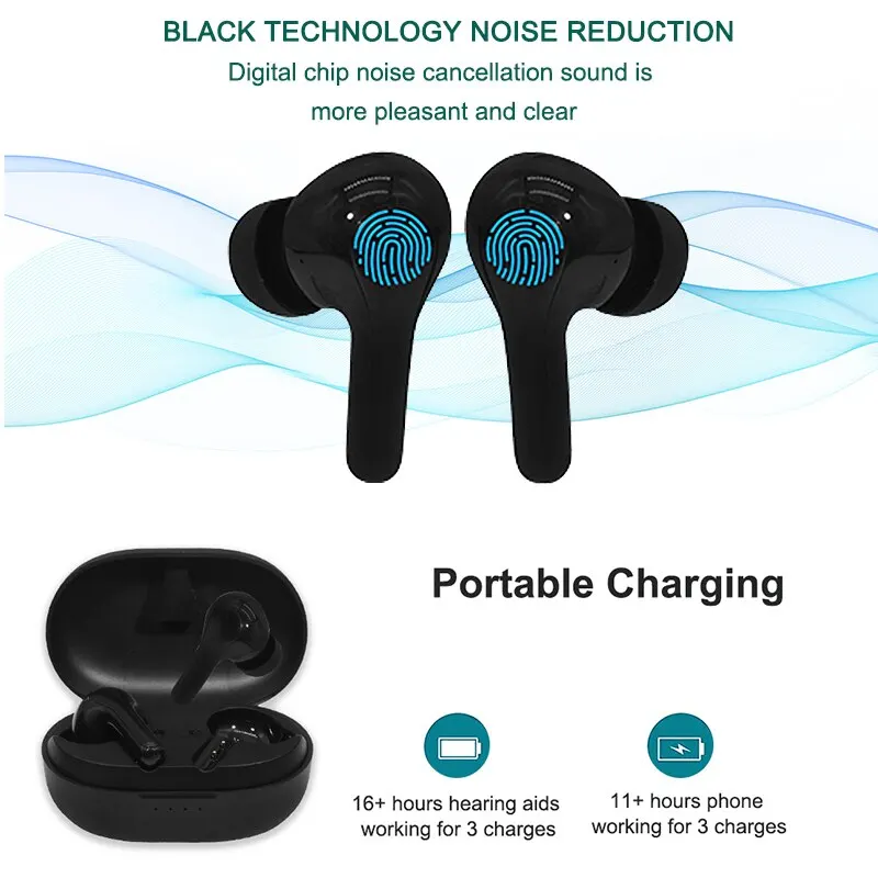 Hearing Aid Rechargeable Hearing Aids Bluetooth Hearing Aid APP Control Digital Sound Amplifier For Deafness Moderate to Severe Loss