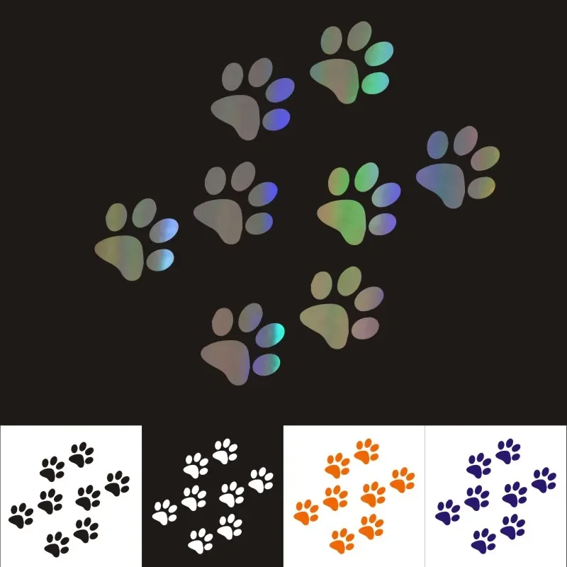 

Car Stickers 14*7CM Cat Paw Print Car Motorcycles Decoration 3D Sticker Reflective Waterproof Styling Decal Sticker KK Vinyl