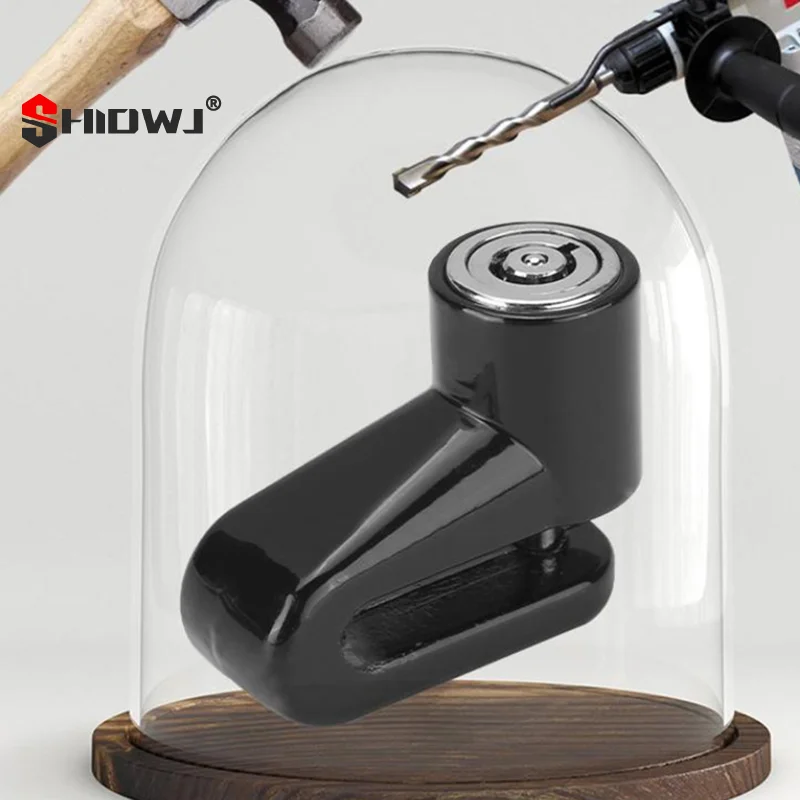 오토바이 도난 방지 휠 디스크 브레이크 잠금 장치 안전 디스크 브레이크 로터 잠금 스쿠터 모터 산악 자전거 자물쇠 (열쇠 포함)