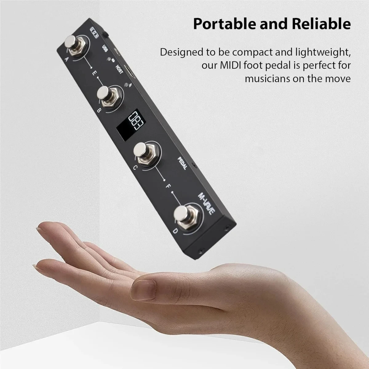 Chocolate Plus Black Wireless MIDI Controller Pedal 4-Button USB/BT Programmable/12H Battery for/DAW/Video Page Turner