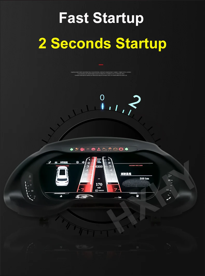 Car Digital Cluster Instrument CockPit LCD Center Speedmeters Dashboard For Audi