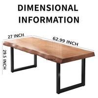 Solid Wood Office Desk Dining Table Handmade Multi Functional Easy Assembly Stylish Modern Farmhouse Design 2