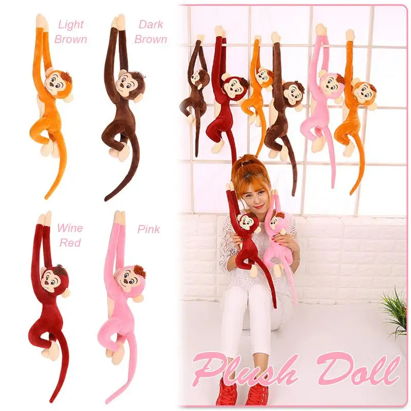 65CM Cute Long-Armed Monkey Shaped Plush Toy Monkey Long Arm Tail Soft Plush Hanging Doll Toy Party Decors Curtains Hanger 2