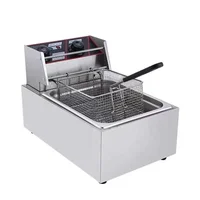 Restaurant Fries Chips Frying Machine  / Double Tank Industrial Electric Commercial Deep Fry 220V 2