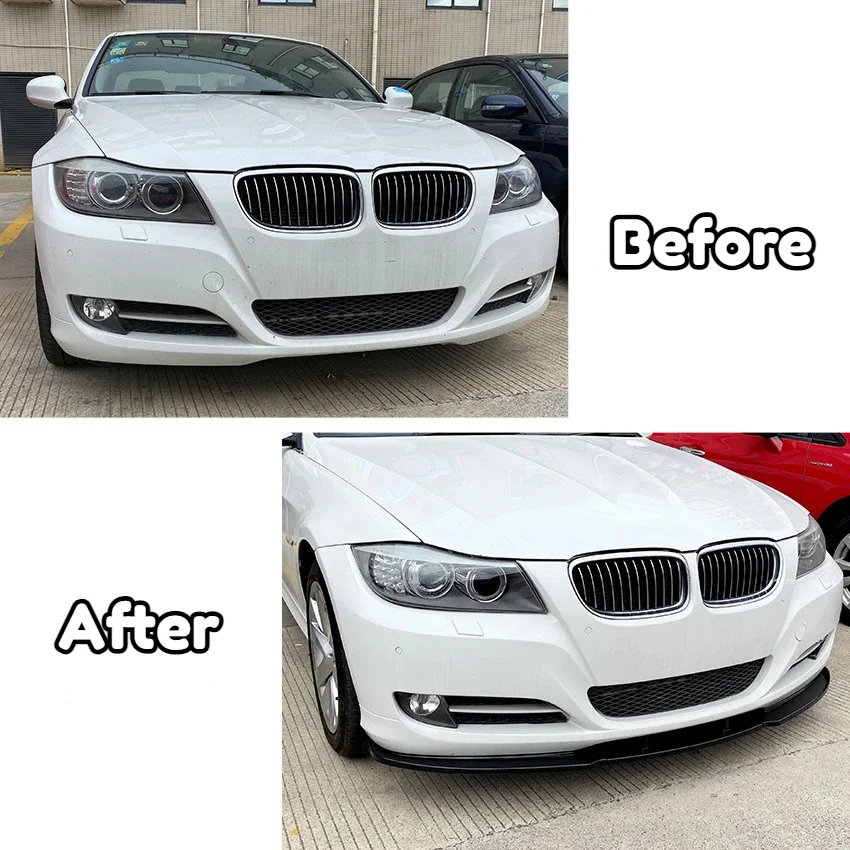 Front Bumper Lip Guards Cover Body Kit Spoiler Side Splitter Deflector For BMW E90 E91 LCI 320i 330i 2009-2012 Car Accessories