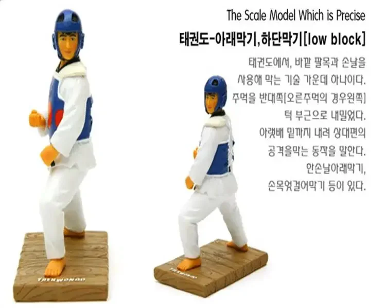 

Korean-style Resin Crafts Series of Taekwondo Man Defensive Stance Figurine Home Office Decoration Gift