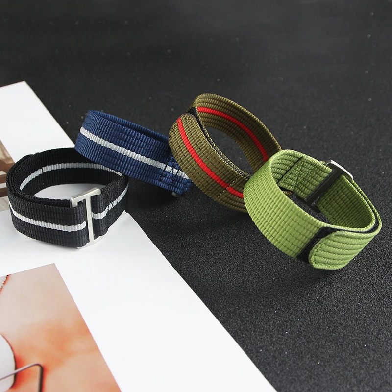 Premium Washable Nylon Nato Loop Strap – Sporty & Comfortable Watchband Bracelet