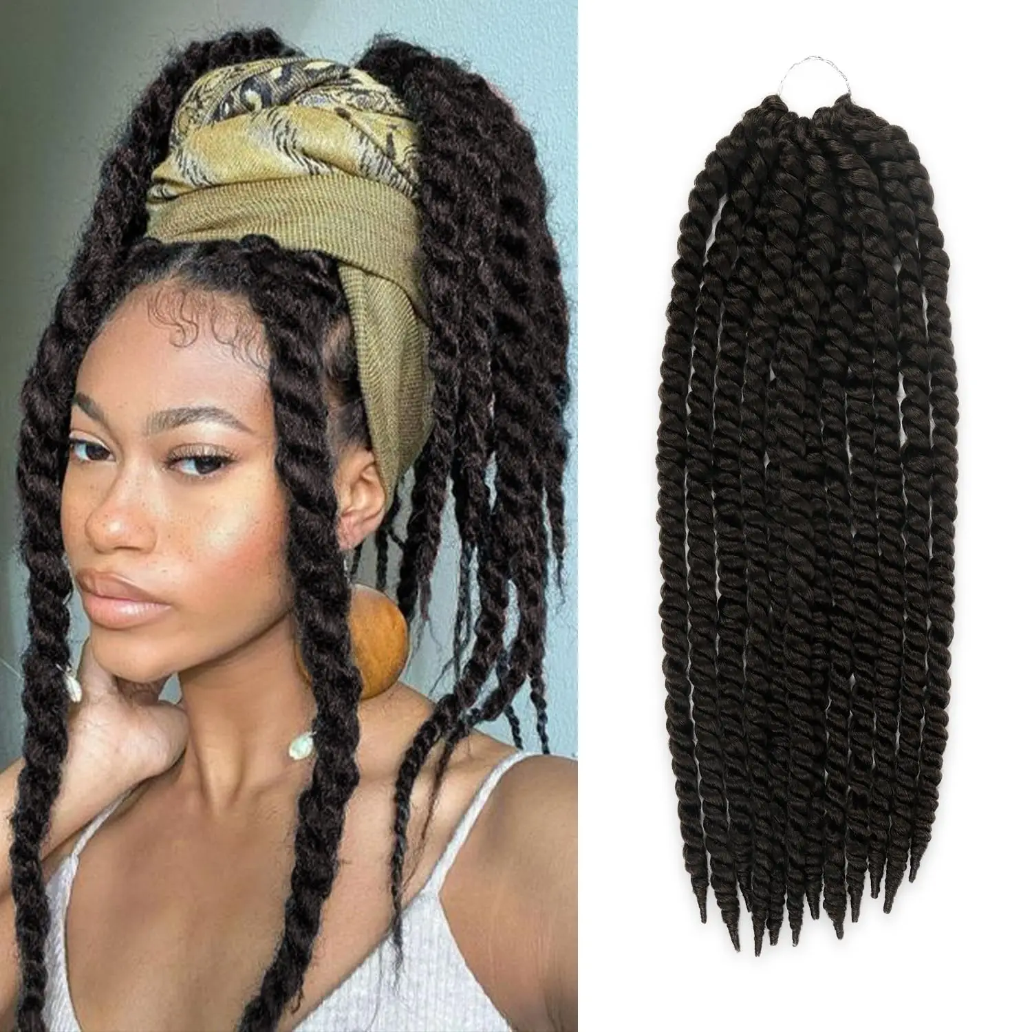 Synthetic Mambo twist crochet braids jumbo hair African wig thick twist crochet braids Jumbo Hair Havana hair hava