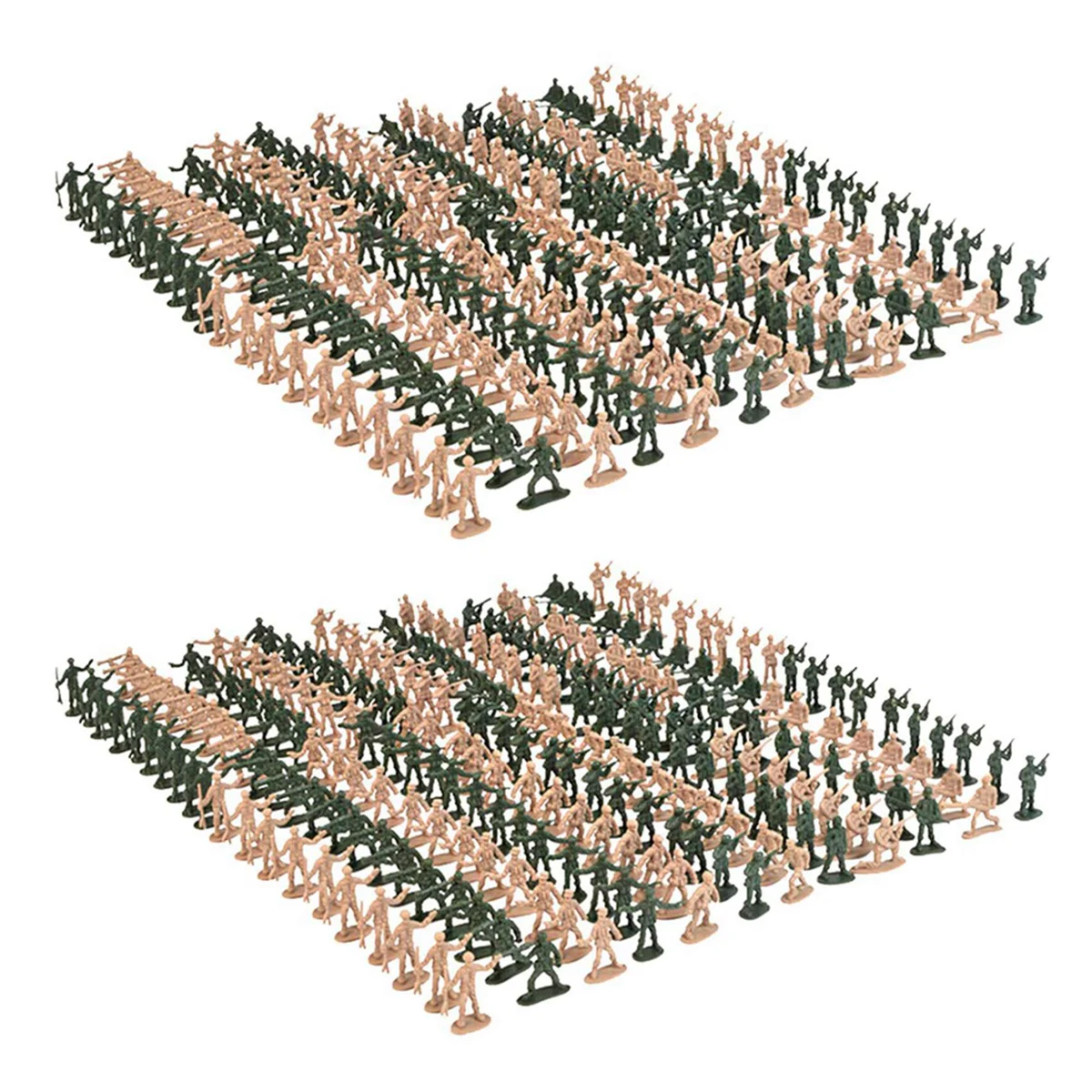 BAAU 720Pcs 1/72 DIY Simulation Plastic Soldiers Figurine Figures Model Mini Figures Sand Table Accessories