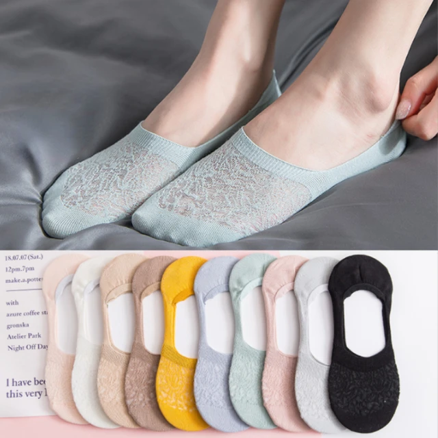 Women Summer Black Lace Transparent Mesh Socks Cotton Non-slip Sole Sexy  Invisible Boat Socks for Woman Thin Breathable Sock - AliExpress