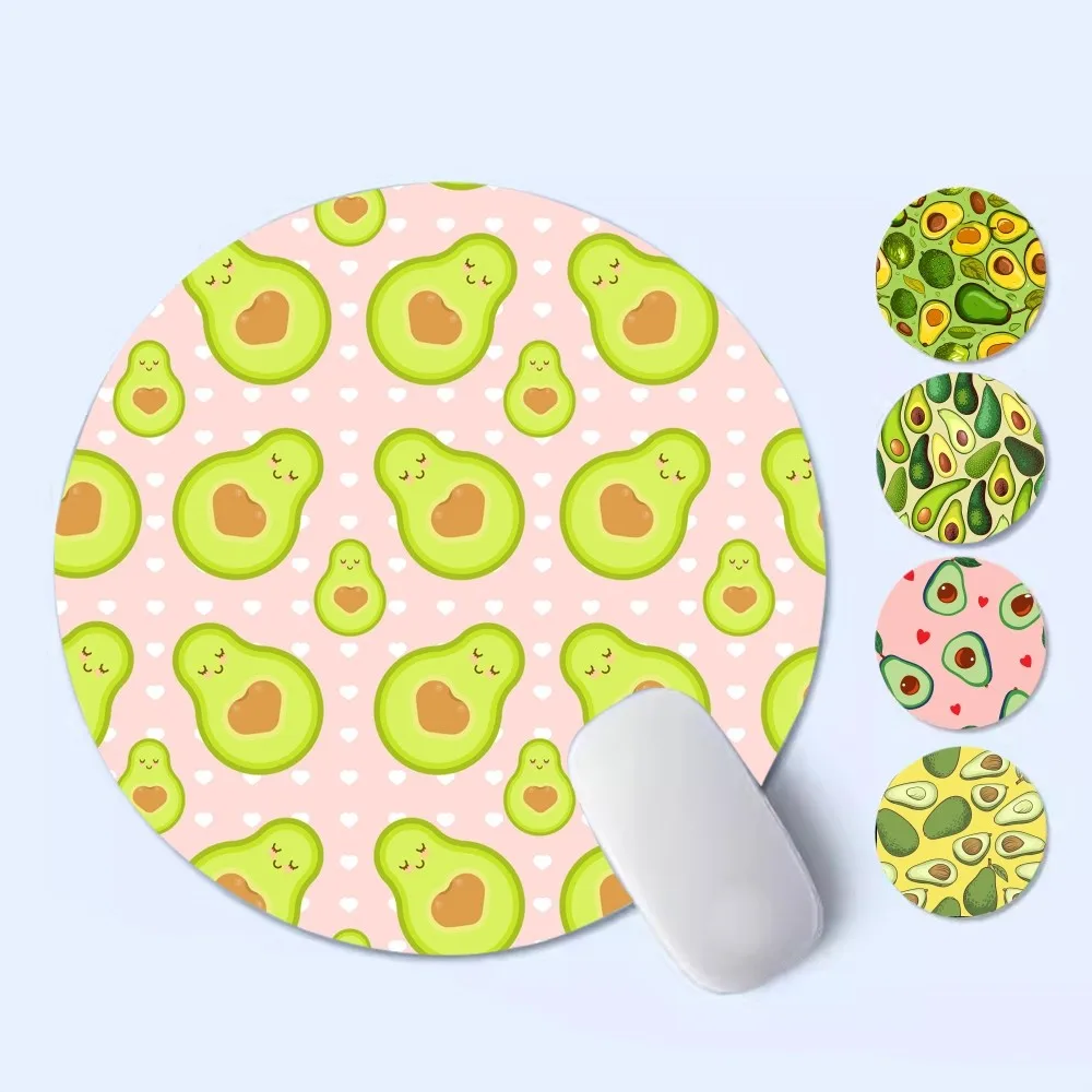 

Avocado Mousepad 20x20cm Round Desktop Desk Mat Kawaii Gaming Accessories Students Writing Pad Mouse Pad for PC Desk Pad