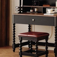 Chambre à coucher marron noir coiffeuse Vintage grandes chaises nordiques coiffeuse rangement luxe Makyaj Masasi décoration de la maison 4