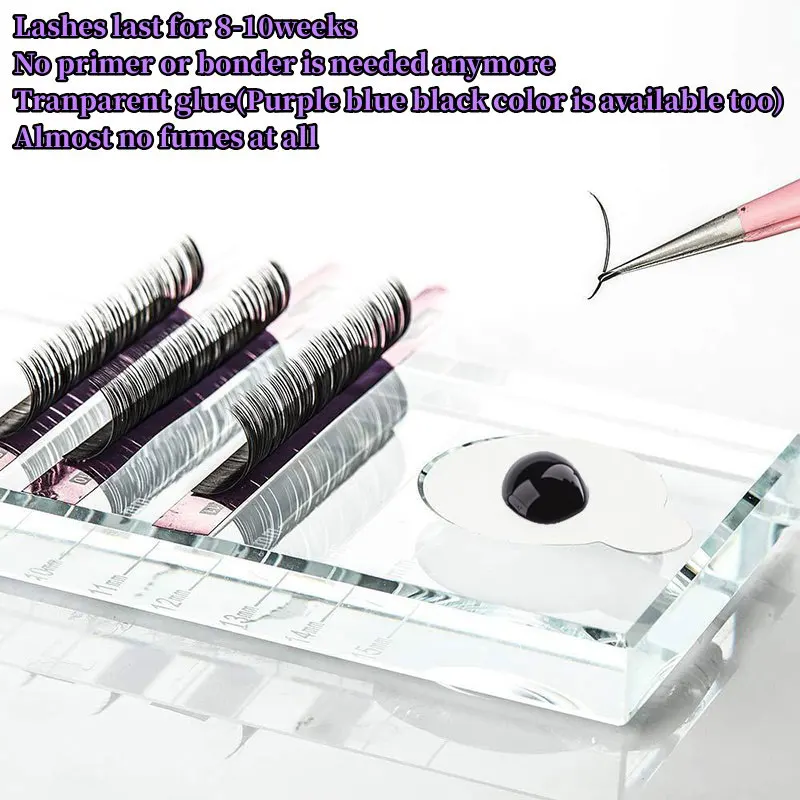 Black UV Eyelash Glue Gel 6ml Fake Lashes Eyelash Extension Adhesive Light Curing Quick Dry Long-Lasting Professional Supplies 6