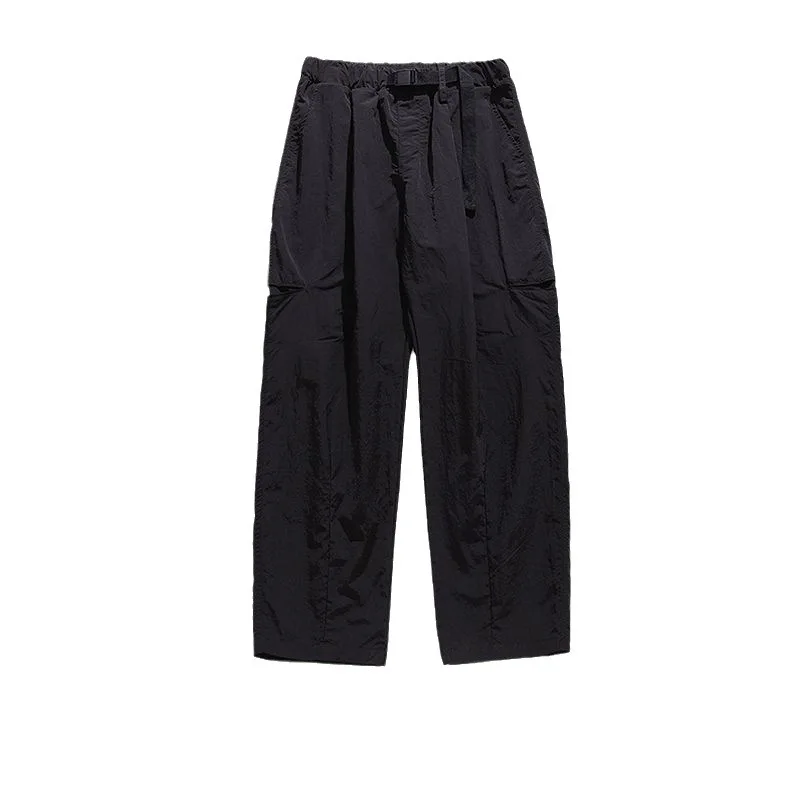 Autumn Cargo Pants Men 100% Nylon Safari Style Solid Double Side Pockets Men Pants Outdoors Tourism Clothes wide leg pants fashion pants fashionable wide leg pants