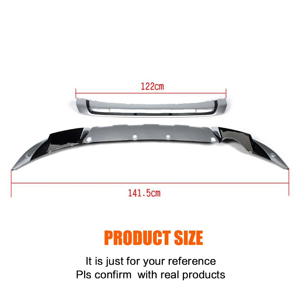 PP Front And Rear Bumper Lip Protector Fender Guard Plate Covers Kit 2PCS/Set For KIA Sportage 2011-2014