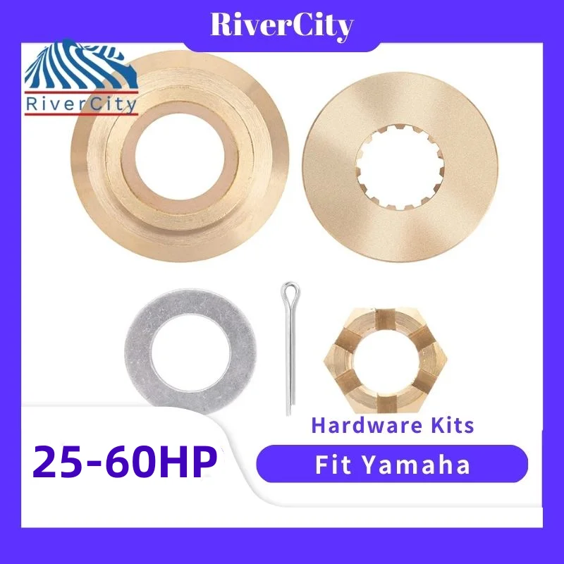 Thrust Washer/Spacer/Washer/Nut/Cotter Pin For 25hp 30hp 40hp 48hp 50hp 55hp 60hp Yamaha Outboard Screw Propeller Hardware Kits регулятор лодки для yamaha 15hp 30hp 40hp 60hp двигатель f1507060001