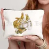 Cute Beatrix Potter Cartoon Peter Rabbit Anime Duck Carrots Kawaii Animal Canvas Cosmetic Makeup Toilet Bag Pencil Case Pouch 6