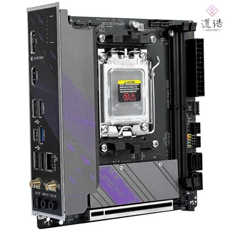 For JGINYUE B650i Night Devil Mtherboard 96GB M.2 HDMI Socket AM5 DDR5 B650 Mainboad MA 5 For JGINYUE B650i Night Devil Mtherboard 96GB M.2 HDMI Socket AM5 DDR5 B650 Mainboad MA - Image 3