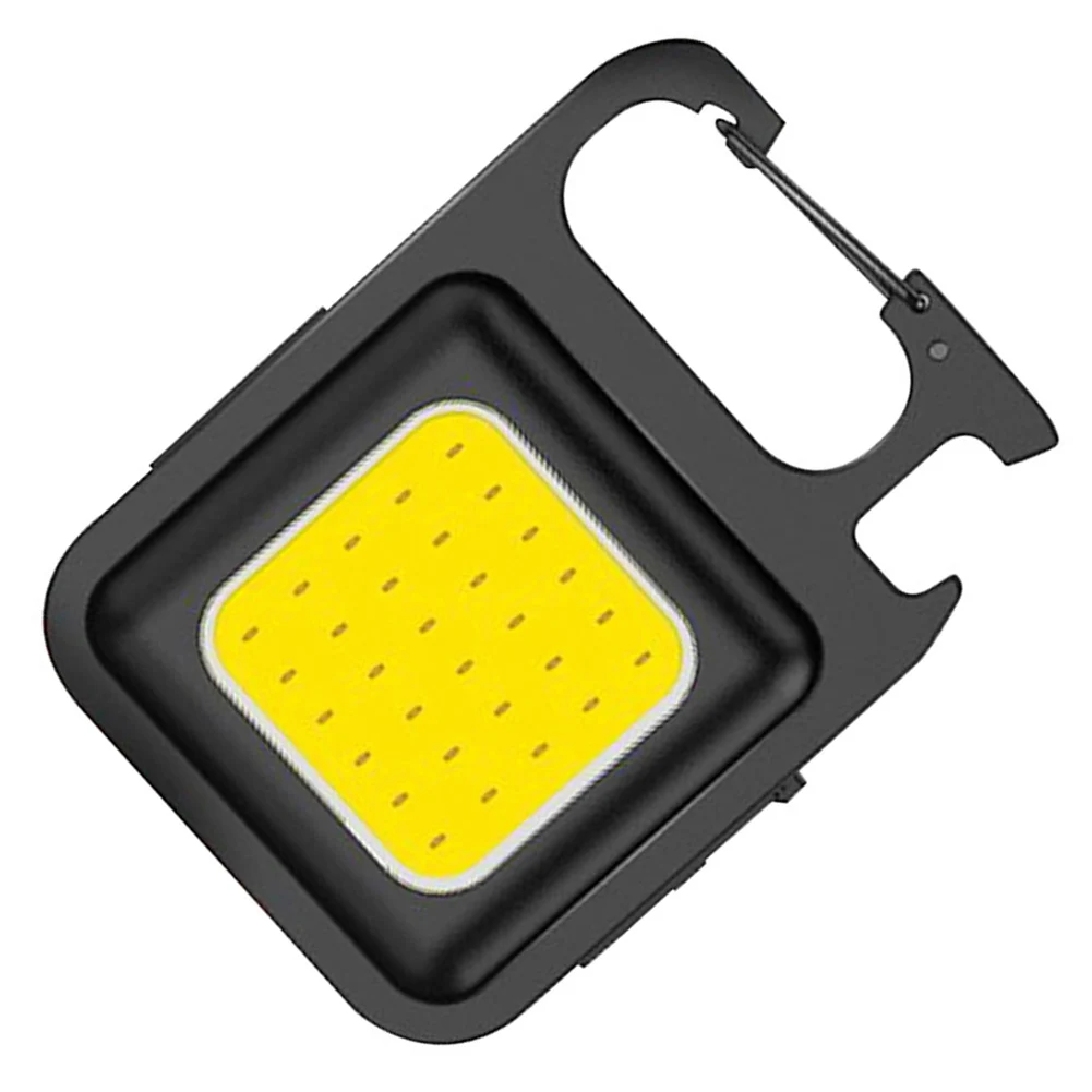 COB Mini Working Light 4 Modes with Hook Bottle Opener for Outdoor Camping Hiking Multifunctional LED Pocket Flashlight