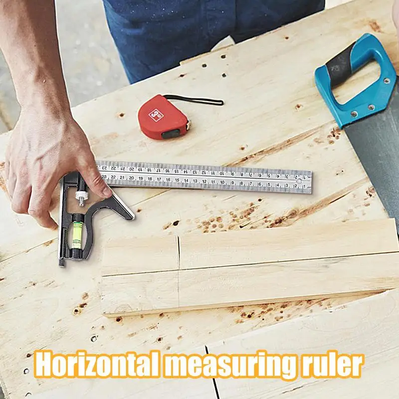 사각 눈금자 스테인레스 스틸 마킹 눈금자, 목공 마킹용 다기능 눈금자, 목수용 DIY 수공예품 프레임