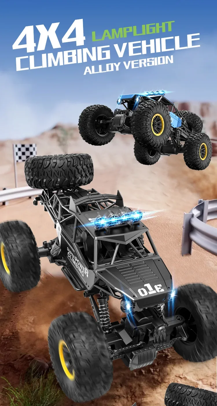 1:10 Extra-large High-speed 4WD Climbing Off-road Rc Cars,Kawaii Alloy Remote Control Car,Toys for Boys,Cool Stuff Toy Car Model 8