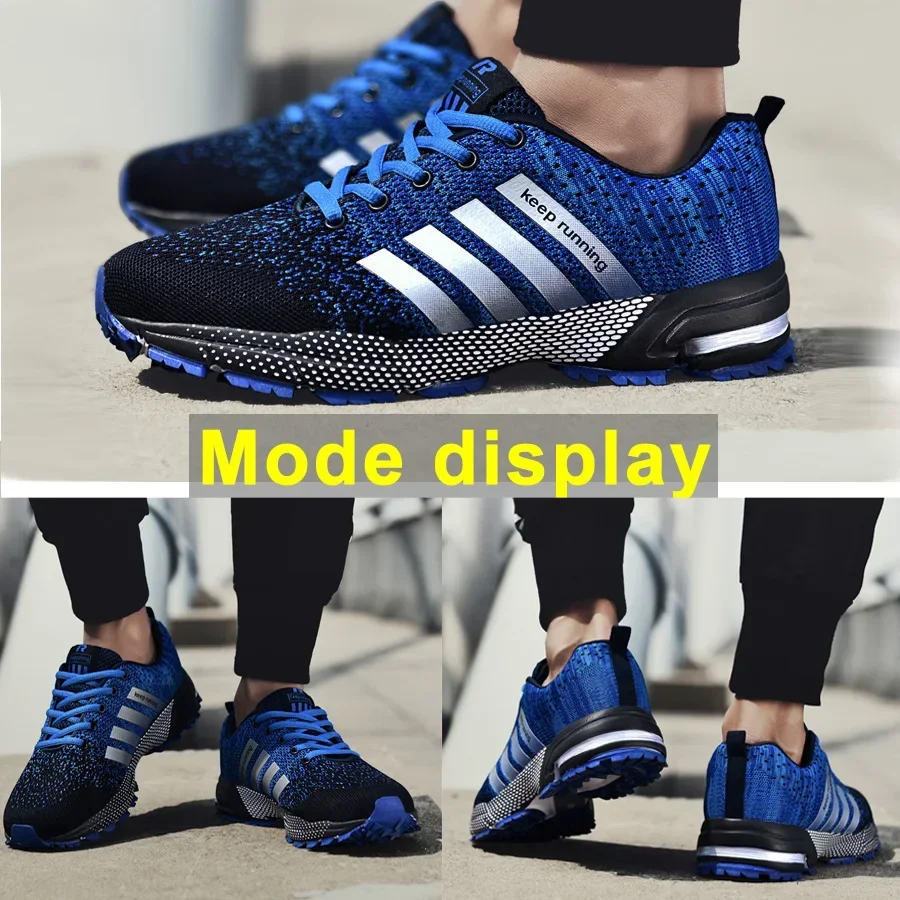 Men's Sneakers Men Shoes Comfortable Non-Slip Stable Shock Absorption Light Couple Shoes and Mesh Breathable Casual Basket Homme