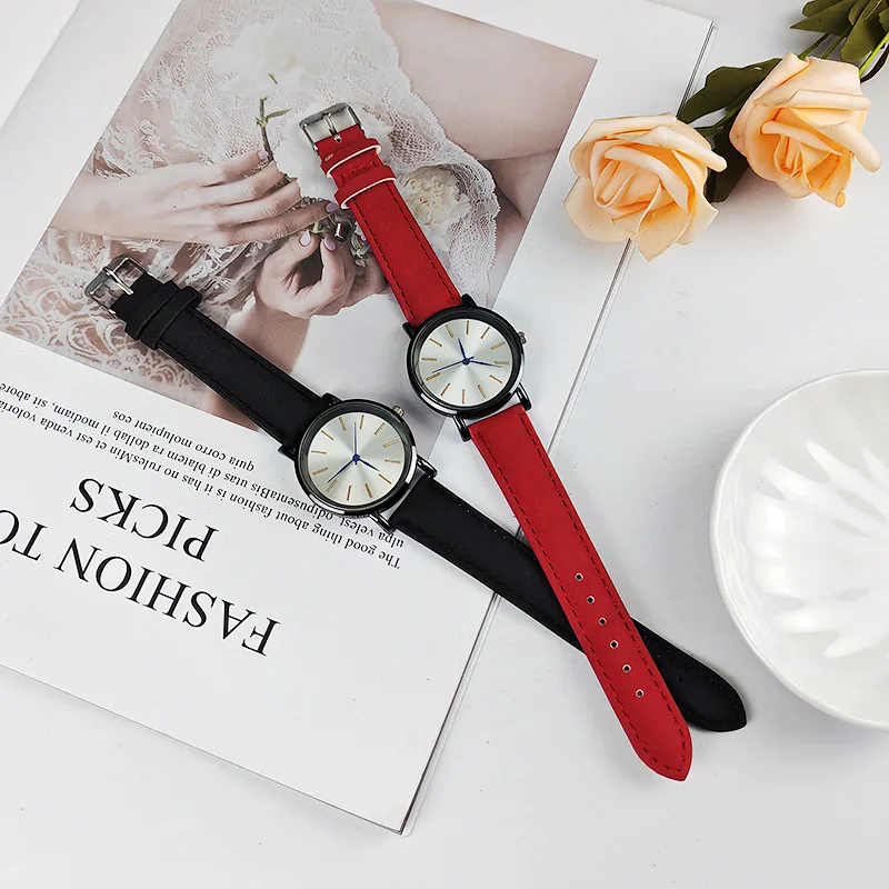 Women's Watch Simple Sun Pattern Anti Velvet Belt Quartz Women's Watch