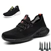 Lynjacye Summer Breathbale Air Mesh Steel Toe Work Shoes Breathable Working Shoes Women Man Safety Shoes Lightweight Shoes 1
